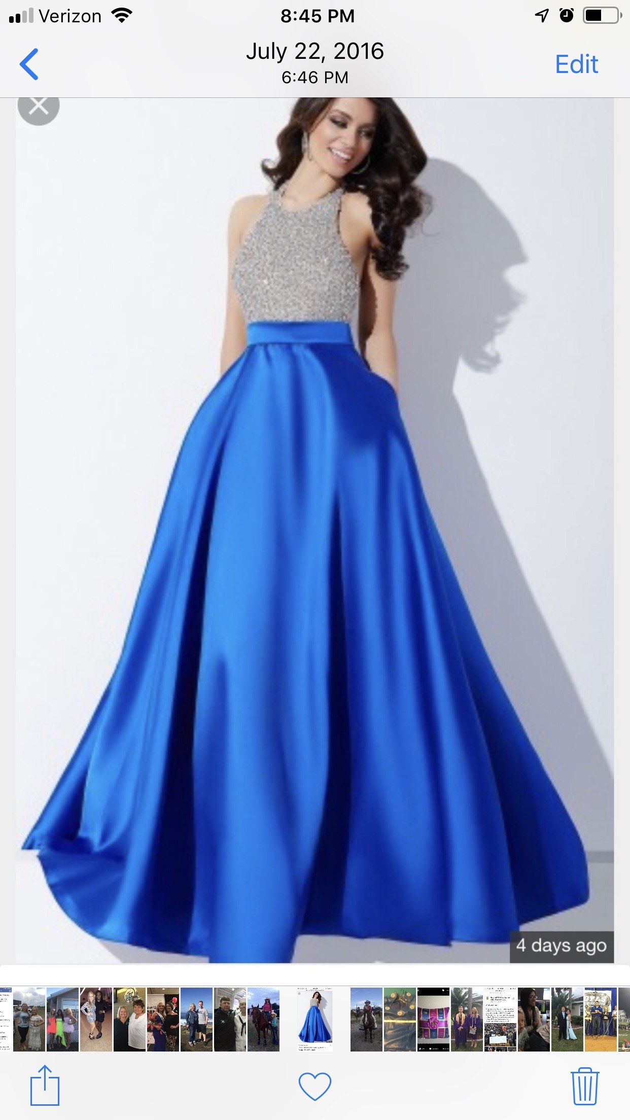 Jovani Size 6 Blue Ball Gown on Queenly
