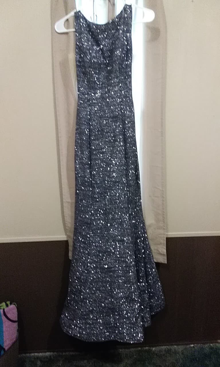 Jovani Size 0 Prom Silver Floor Length Maxi on Queenly