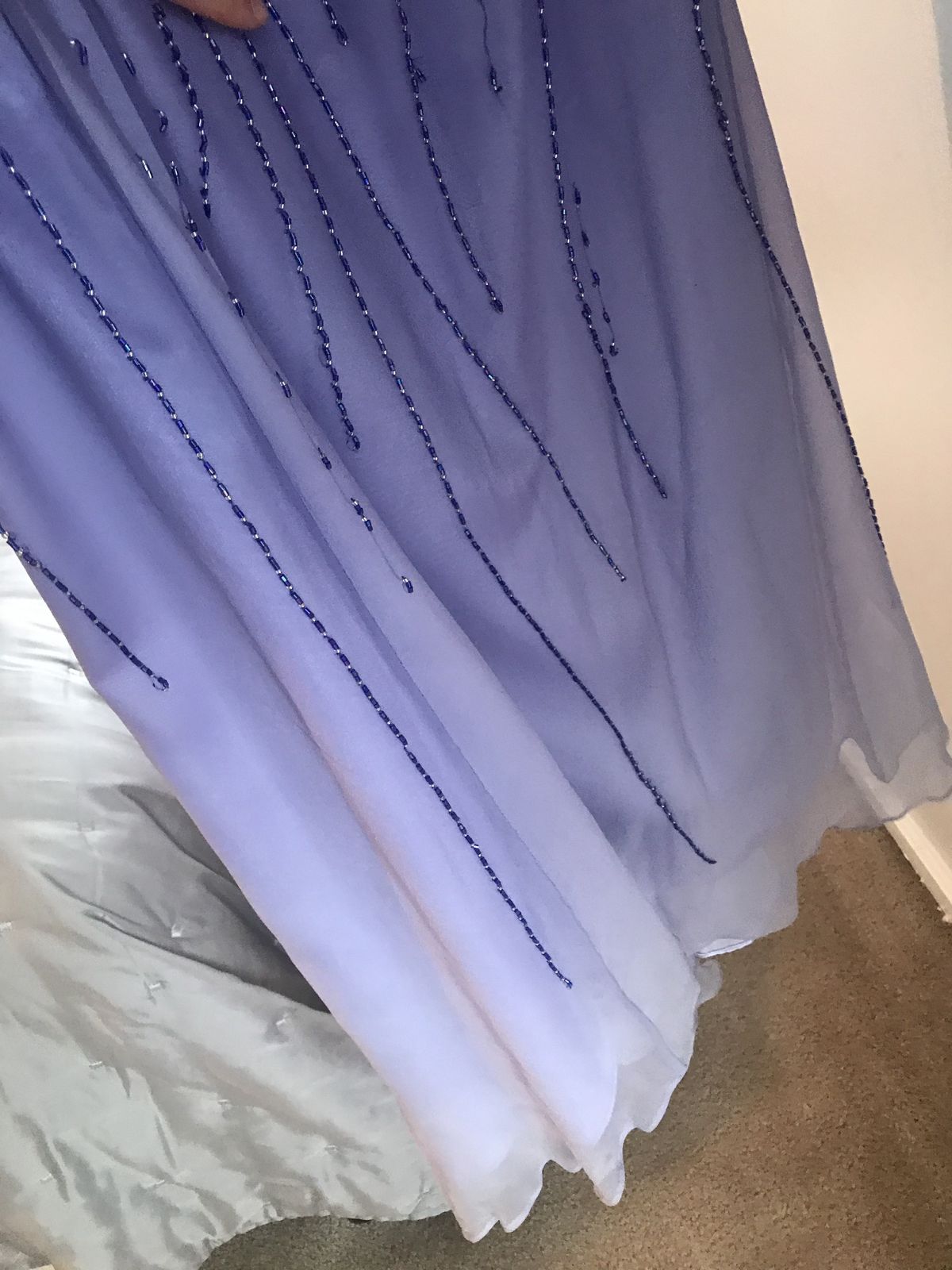 Size 8 Strapless Purple Mermaid Dress on Queenly