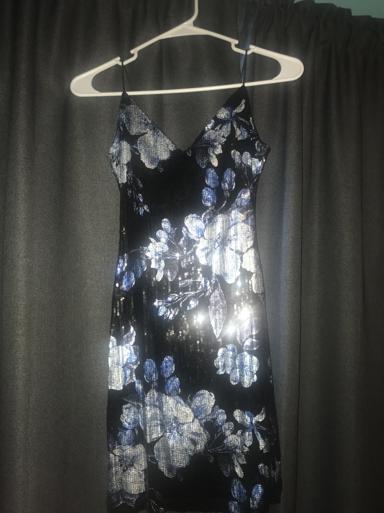 B. Darlin Size 2 Homecoming Floral Black Cocktail Dress on Queenly