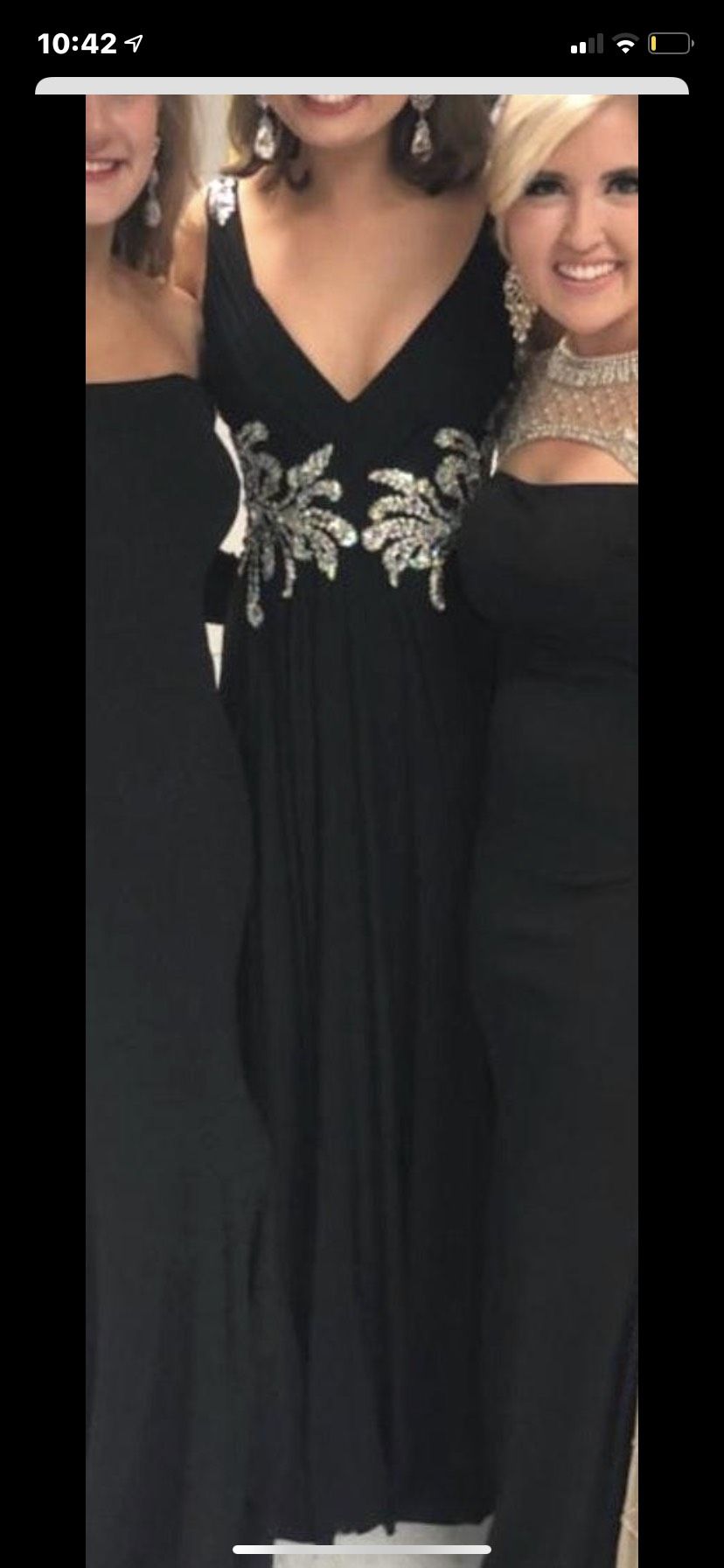 Jovani Black Size 2 Jewelled Straight Dress on Queenly