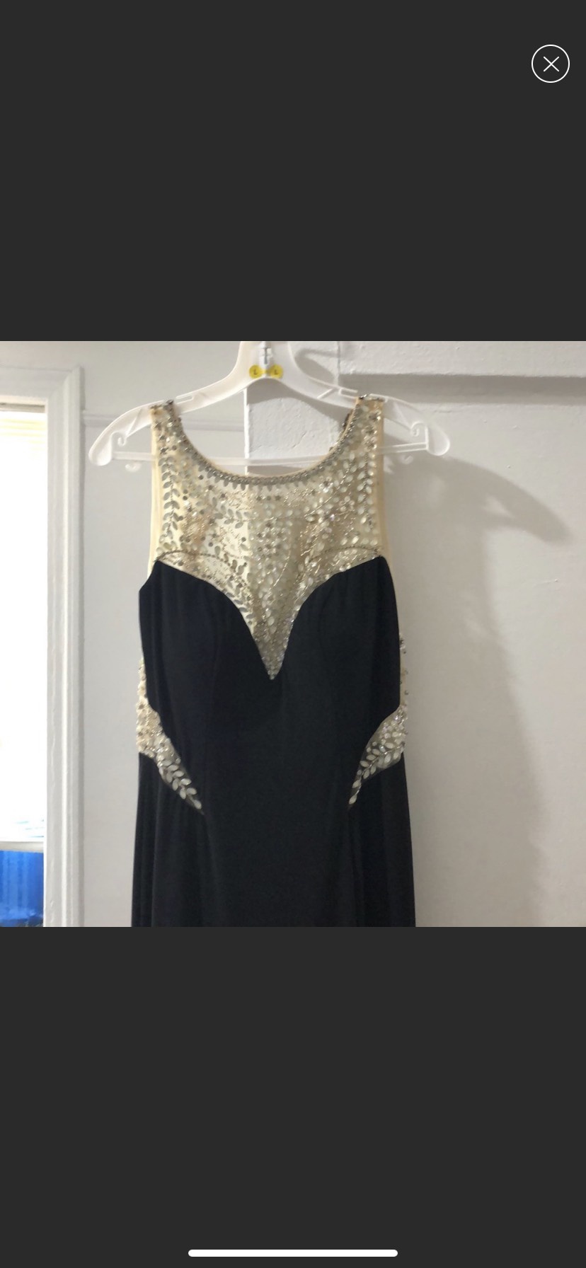 Size 6 Prom Sheer Black Side Slit Dress on Queenly