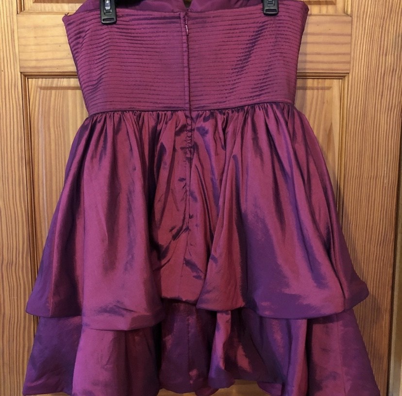 Sherri Hill Purple Size 12 Strapless Fun Fashion Cocktail Dress on Queenly