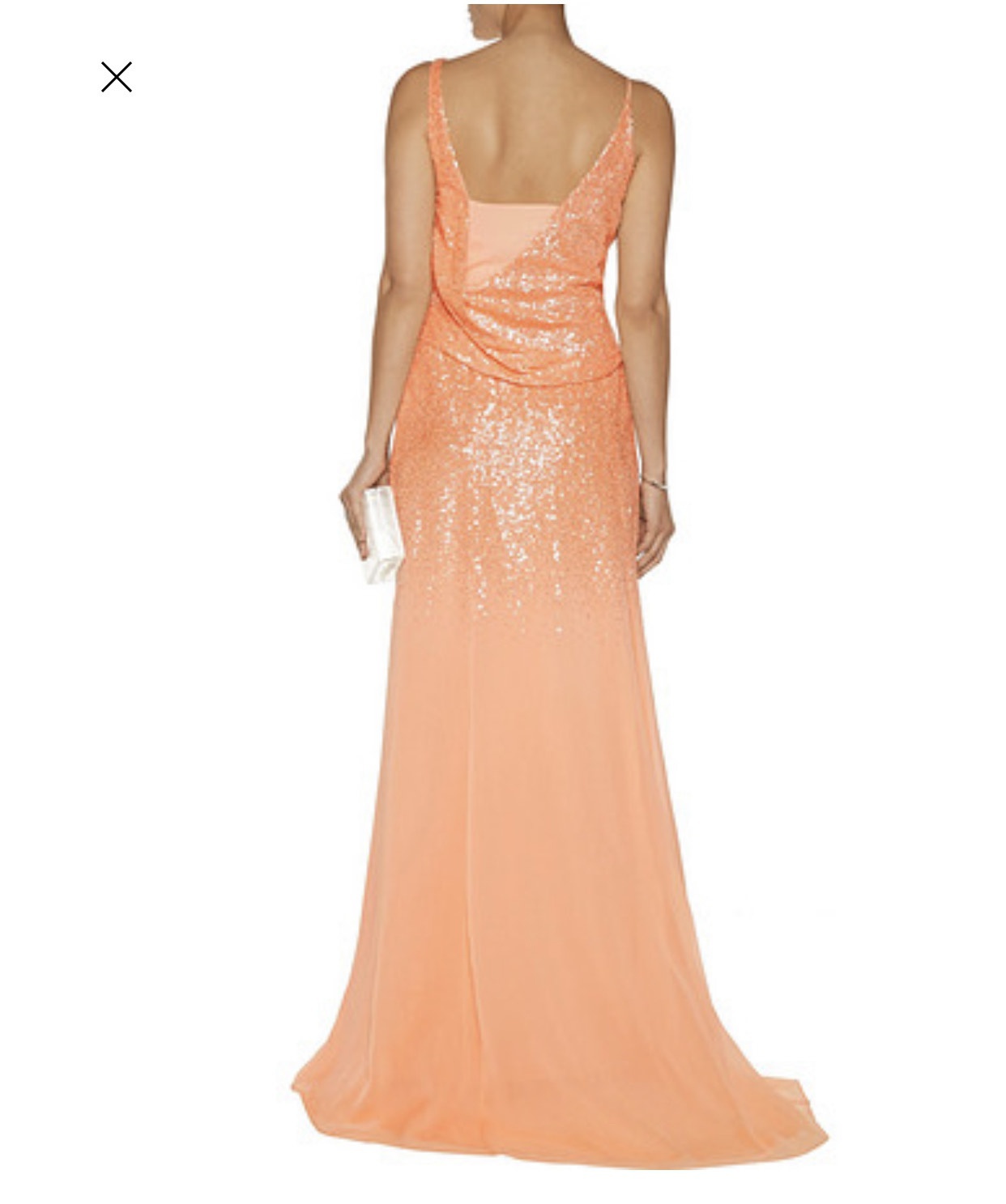 Halston Heritage Size 0 Prom Orange Side Slit Dress on Queenly