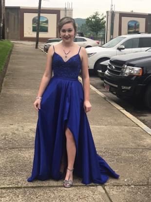 Paris Prom Size 6 Prom Royal Blue Ball Gown on Queenly