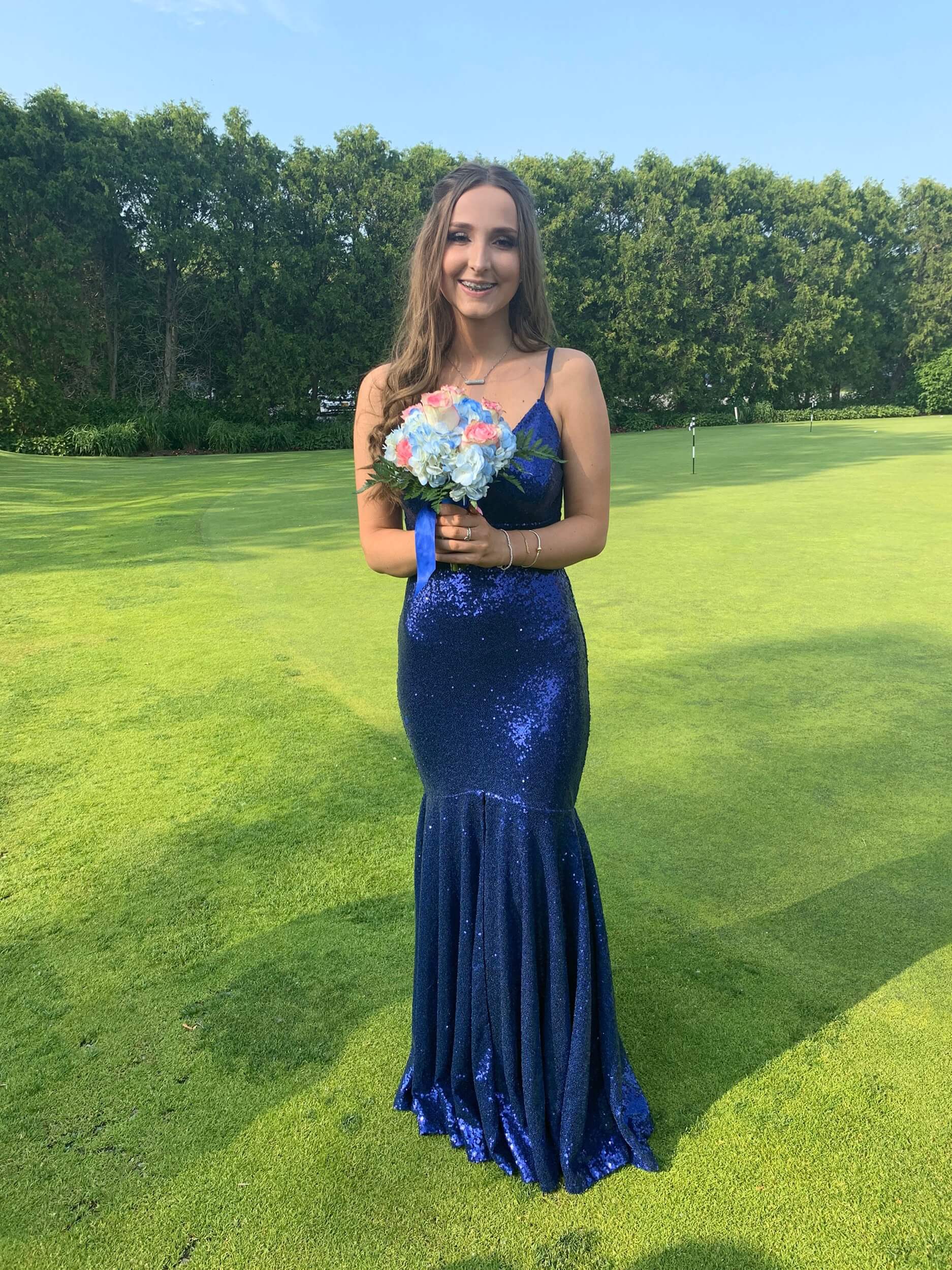 Windsor Size 2 Prom Royal Blue Mermaid Dress on Queenly