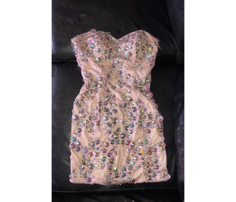 Size 12 Homecoming Light Pink Cocktail Dress on Queenly