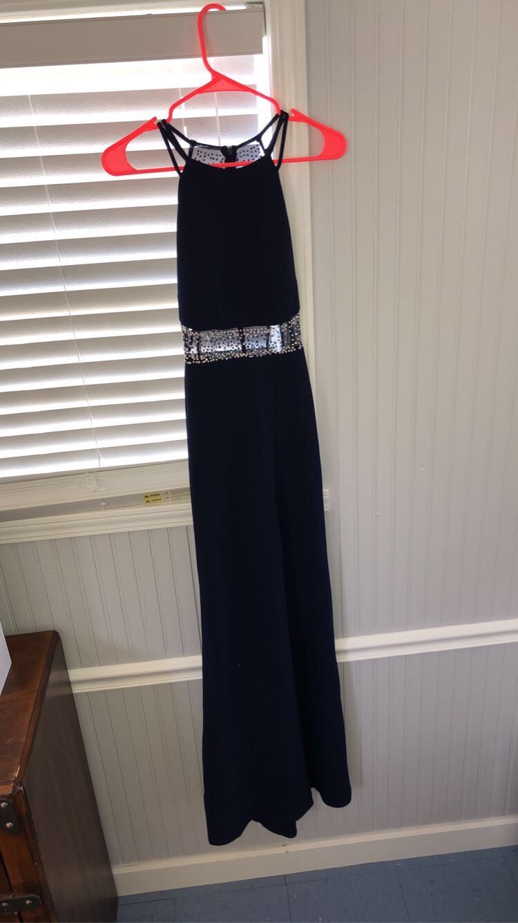 B. Darlin Size 2 Prom Blue Side Slit Dress on Queenly