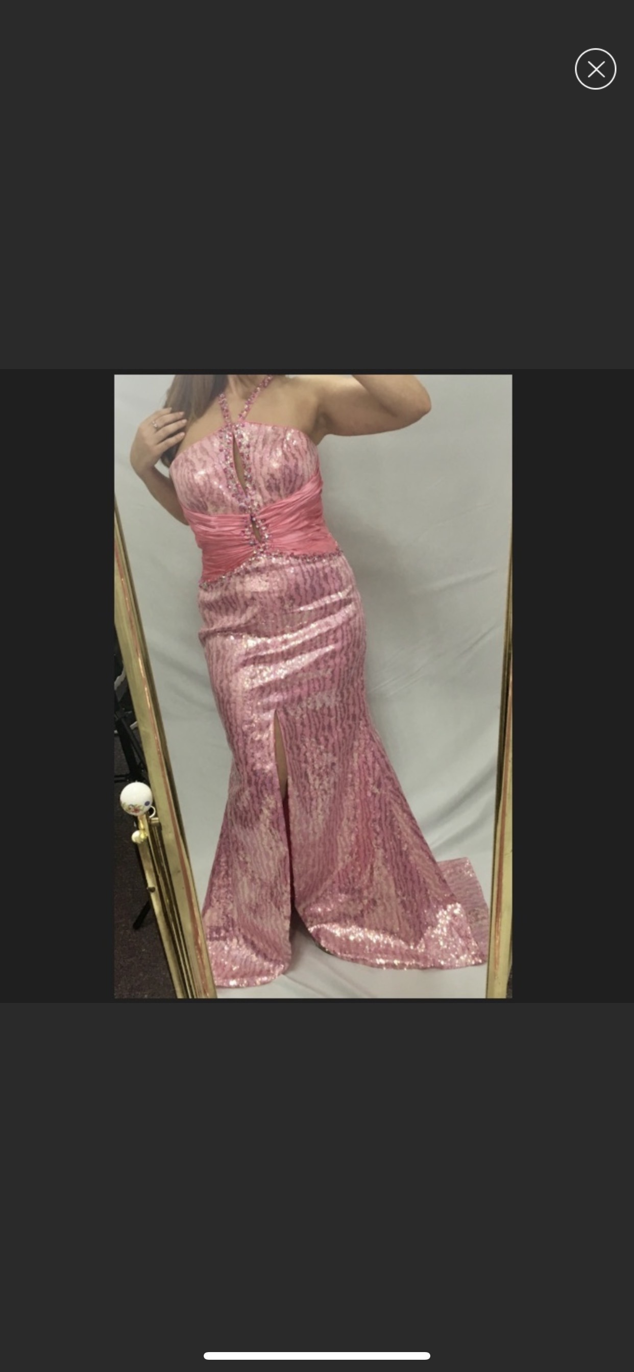 Landa Size 10 Prom Halter Pink Side Slit Dress on Queenly
