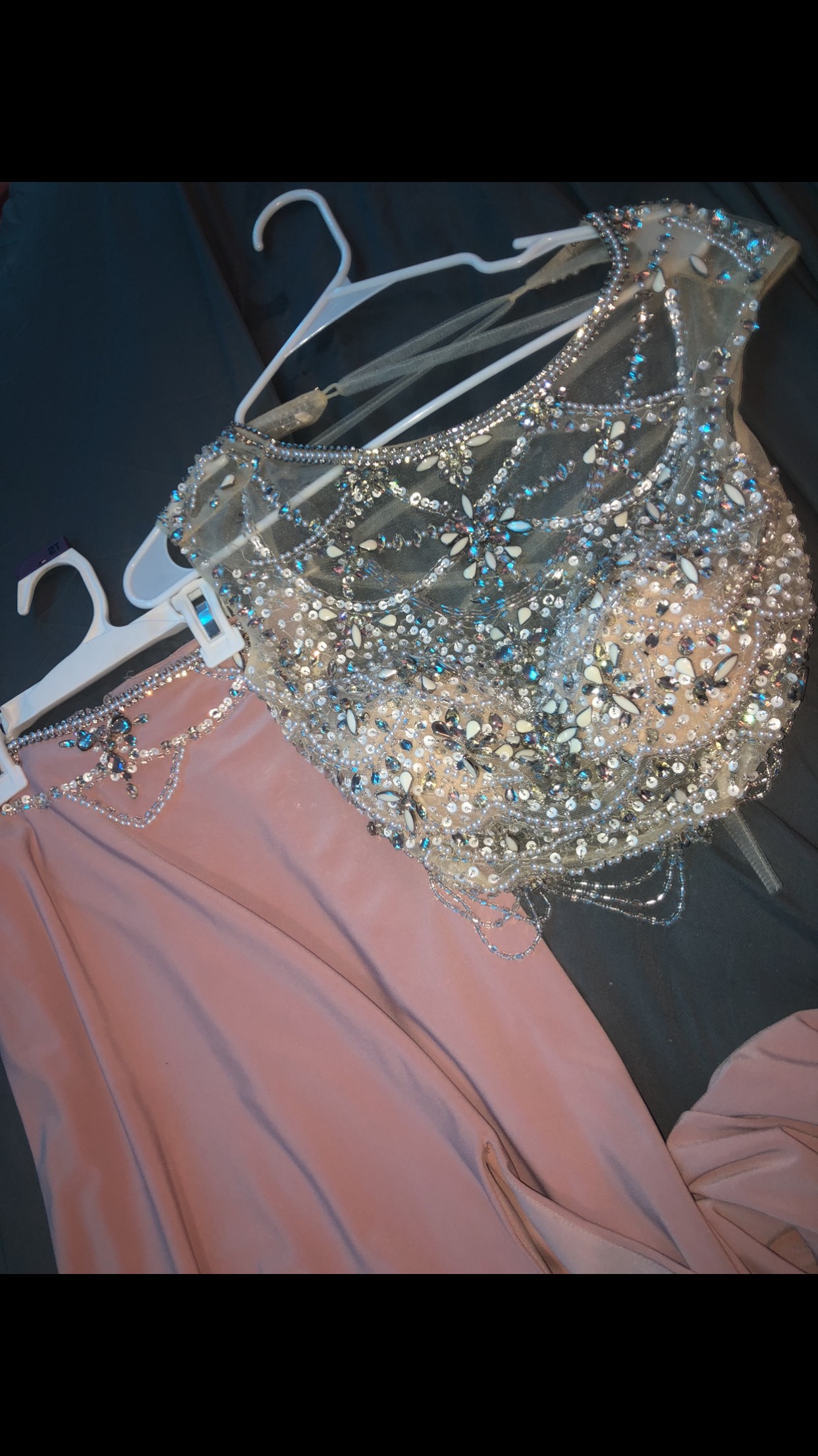 Alyce Paris Size 00 Pink Side Slit Dress on Queenly