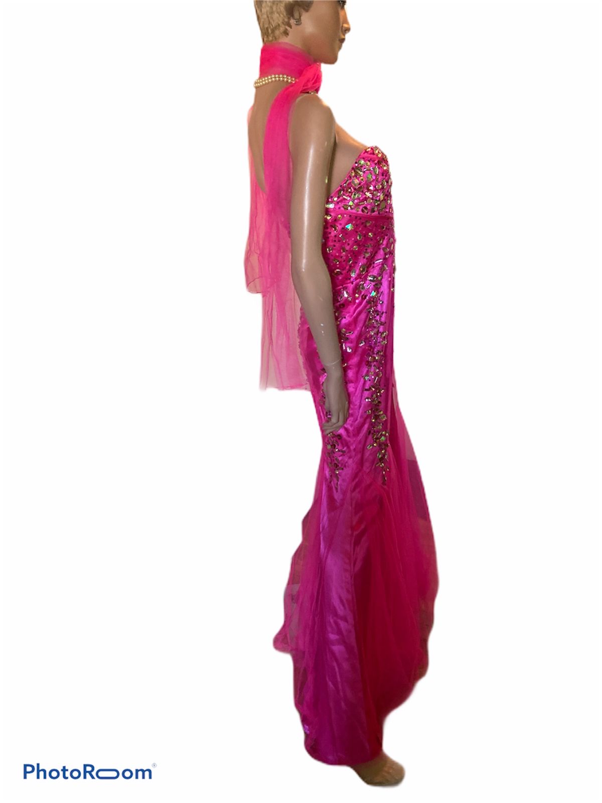 Daniella Couture Pink Size 6 Polyester Padded Mermaid Dress on Queenly