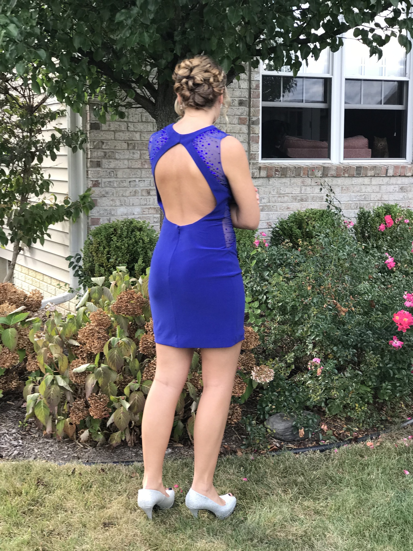 Ed Young Size 4 Homecoming Royal Blue Cocktail Dress on Queenly