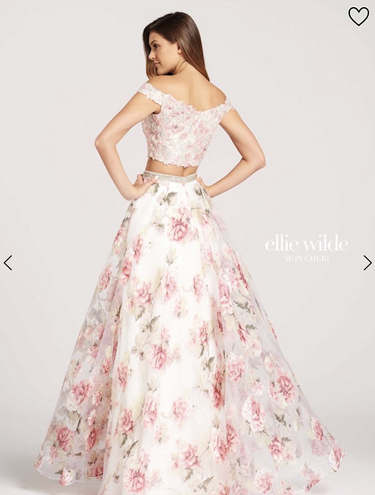 Ellie Wilde Size 2 Pageant Floral Light Pink A-line Dress