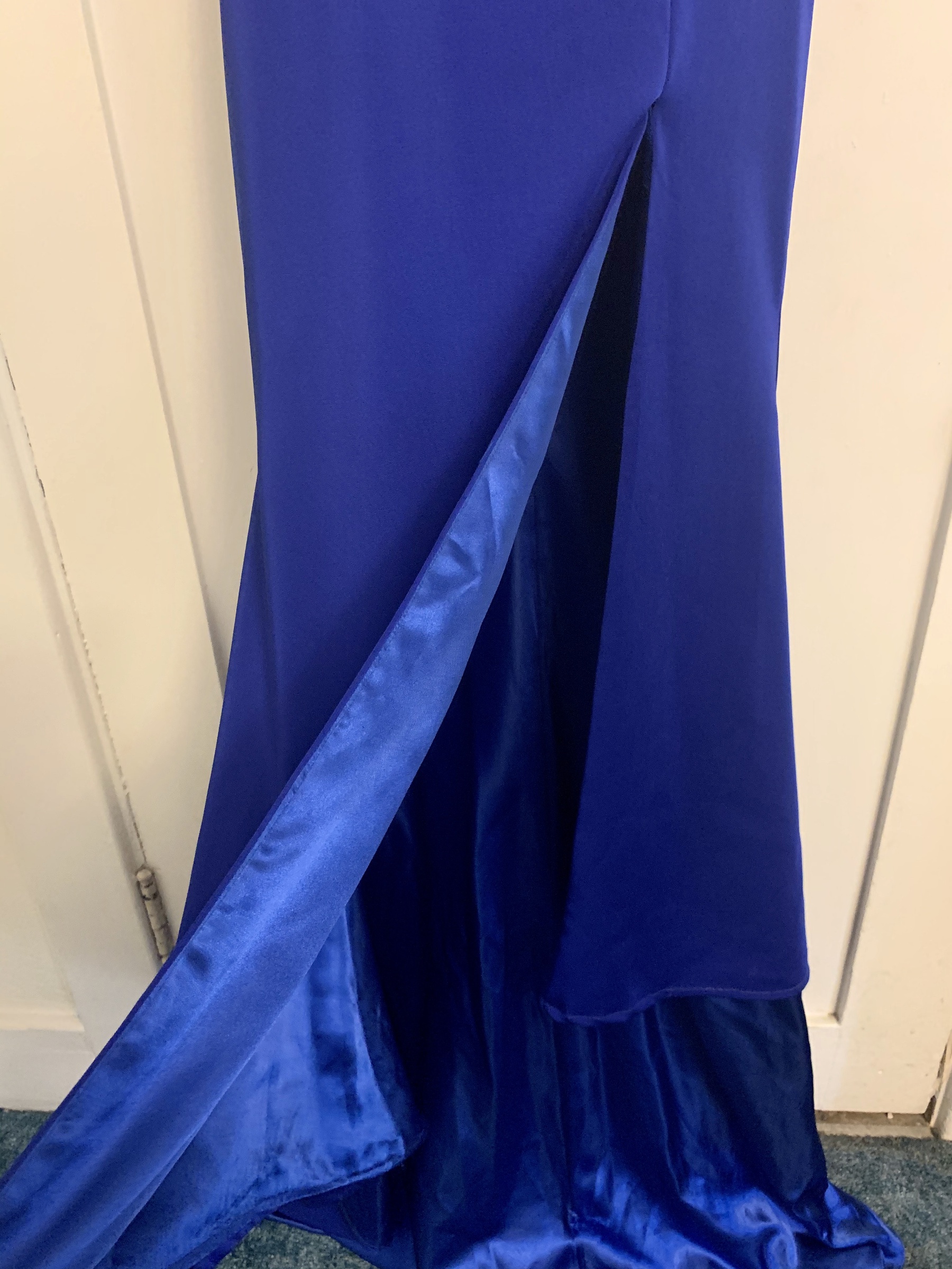 Size 2 Royal Blue Dress With Train on Queenly