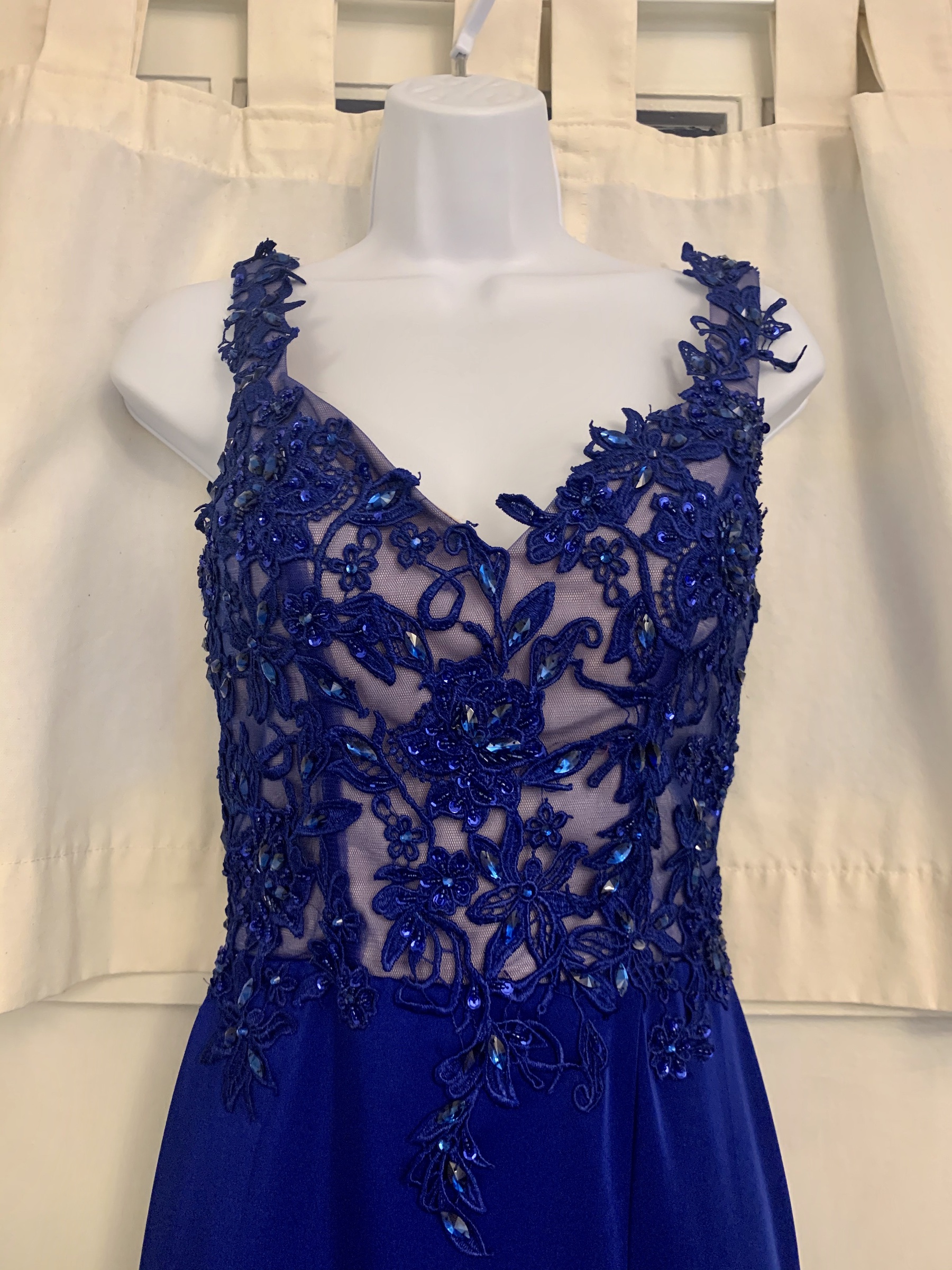 Size 2 Royal Blue Dress With Train on Queenly