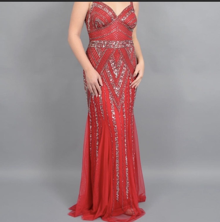 marina Size 14 Prom Red Floor Length Maxi on Queenly
