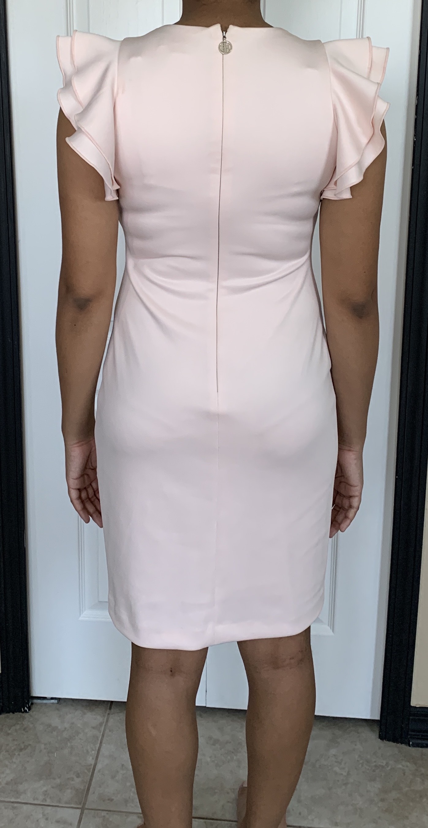 Tommy Hilfiger Size 4 Pageant Interview Cap Sleeve Light Pink Floor Length Maxi on Queenly