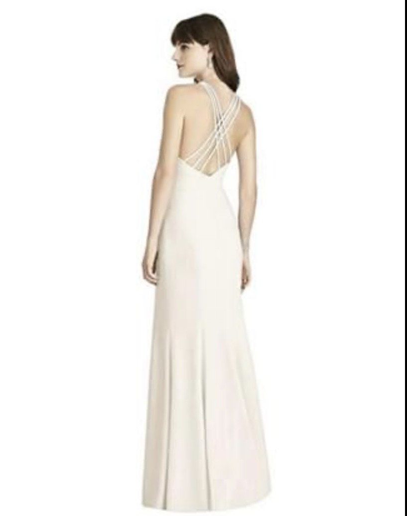 Size 12 Wedding White Side Slit Dress on Queenly