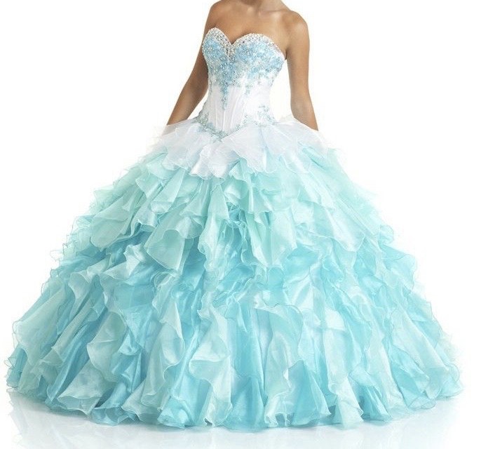 Bonny Bridal Multicolor Size 6 Quinceanera Ombre Strapless Ball gown on Queenly
