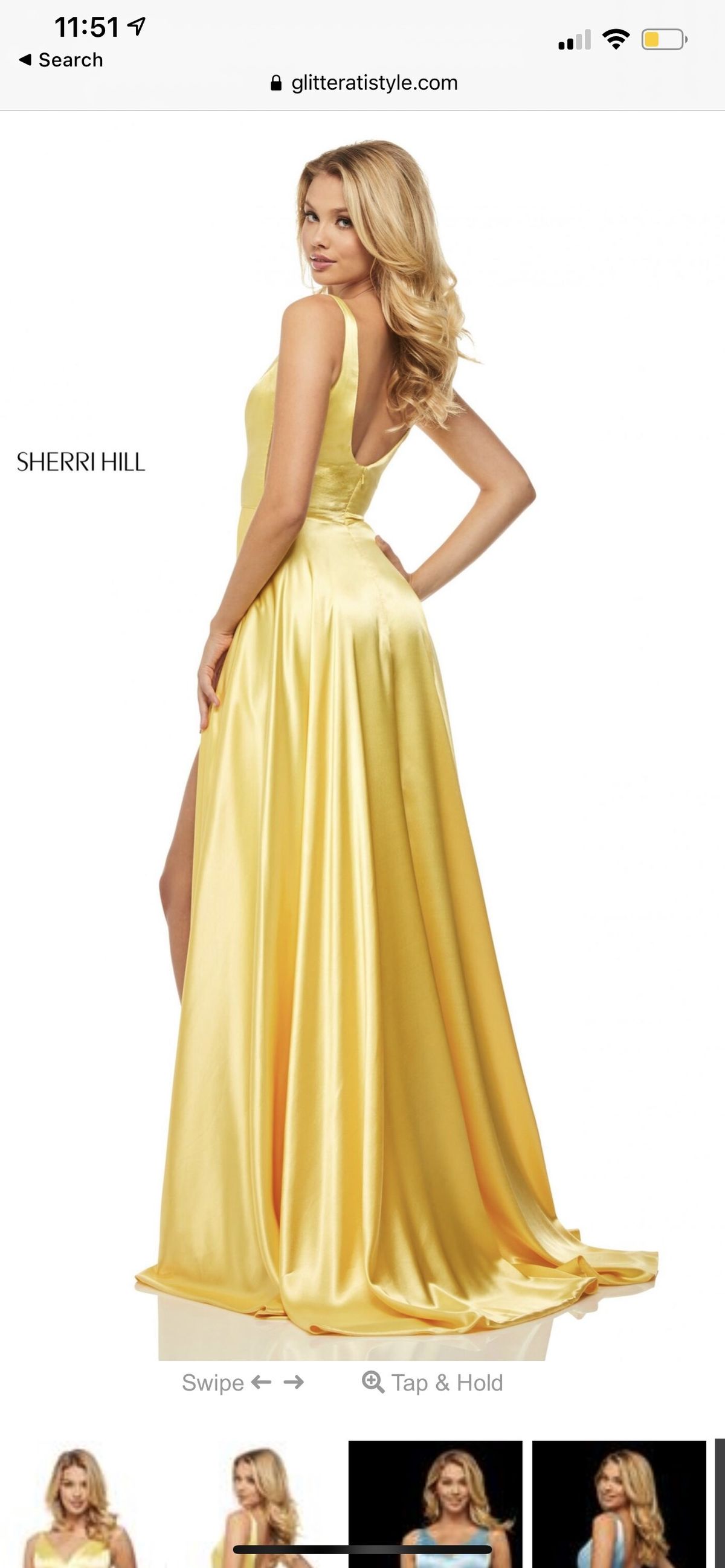 Sherri Hill Size 8 Prom Yellow Dress With Train on Queenly
