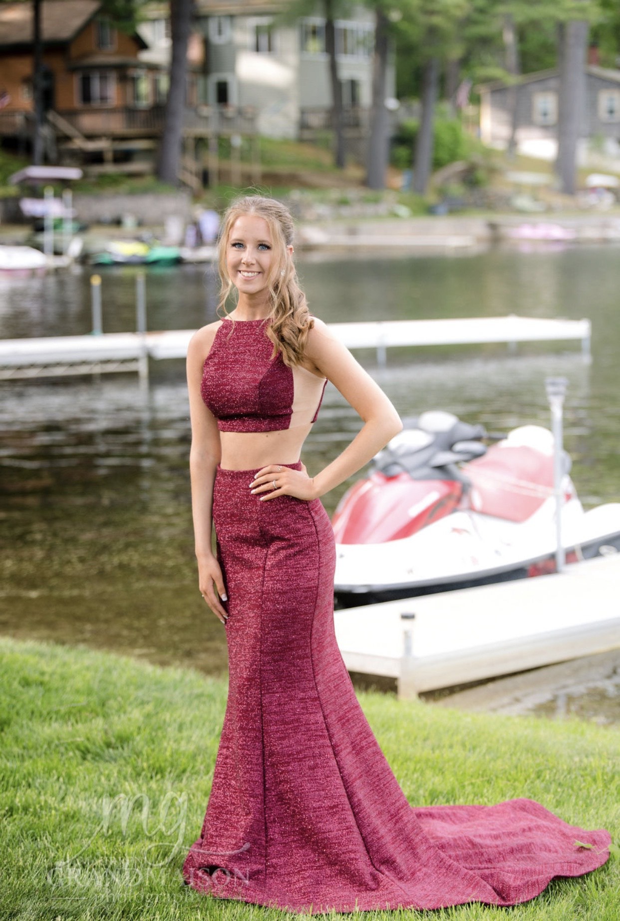 Jovani Size 2 Prom Burgundy Red Dress With Train on Queenly