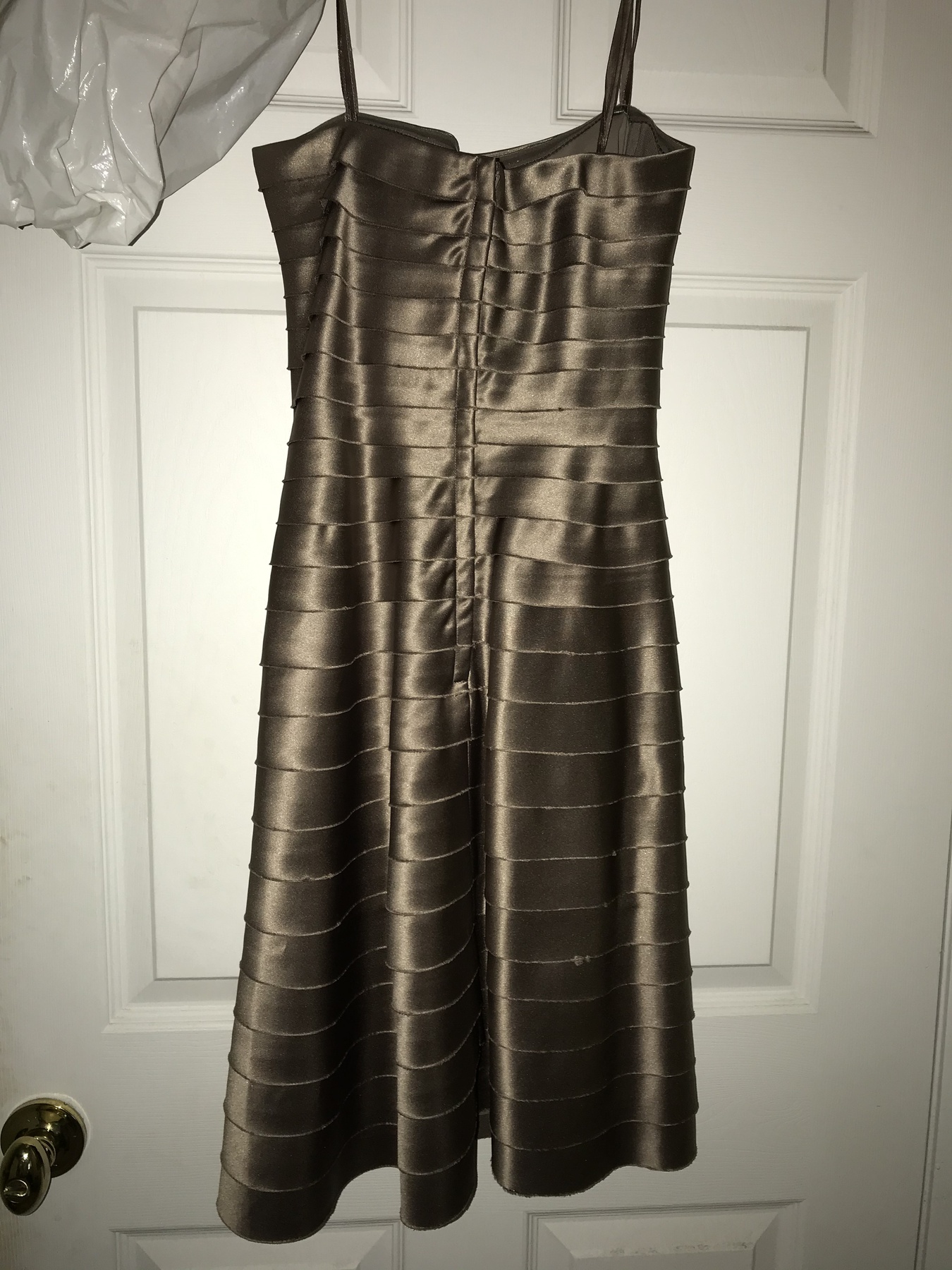 BCBG Max Azria Size 0 Homecoming Strapless Nude Cocktail Dress on Queenly