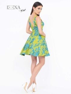 Mac Duggal Size 8 Homecoming Floral Green Cocktail Dress on Queenly
