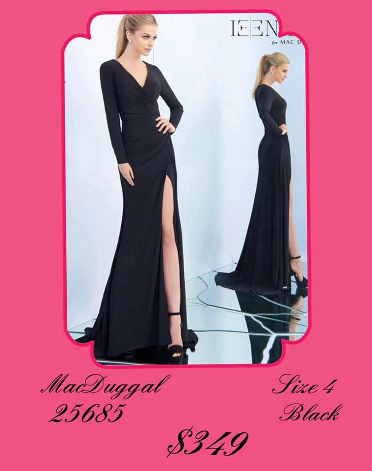 black tiktok dress with slits