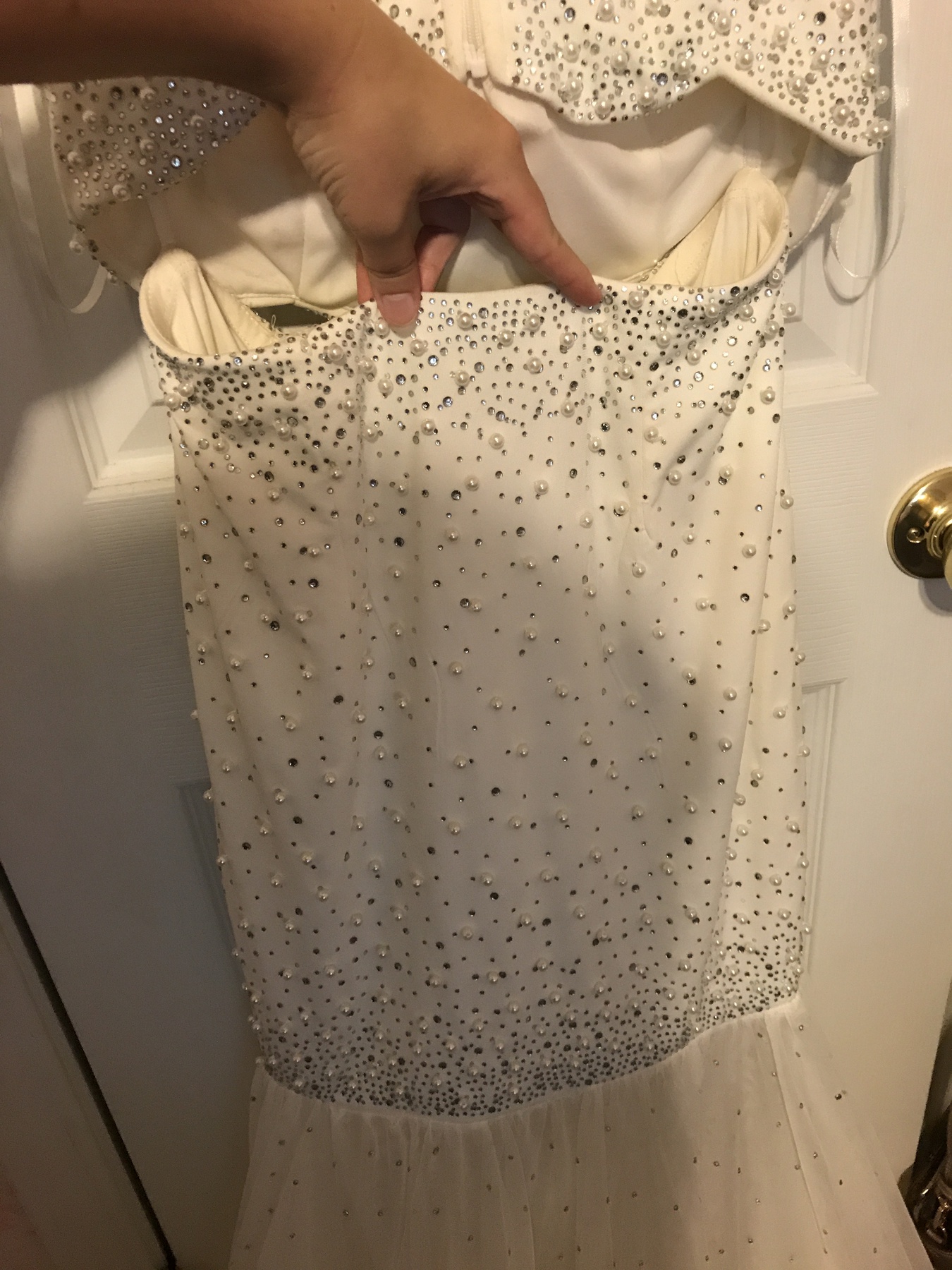 White Size 10 Mermaid Dress on Queenly