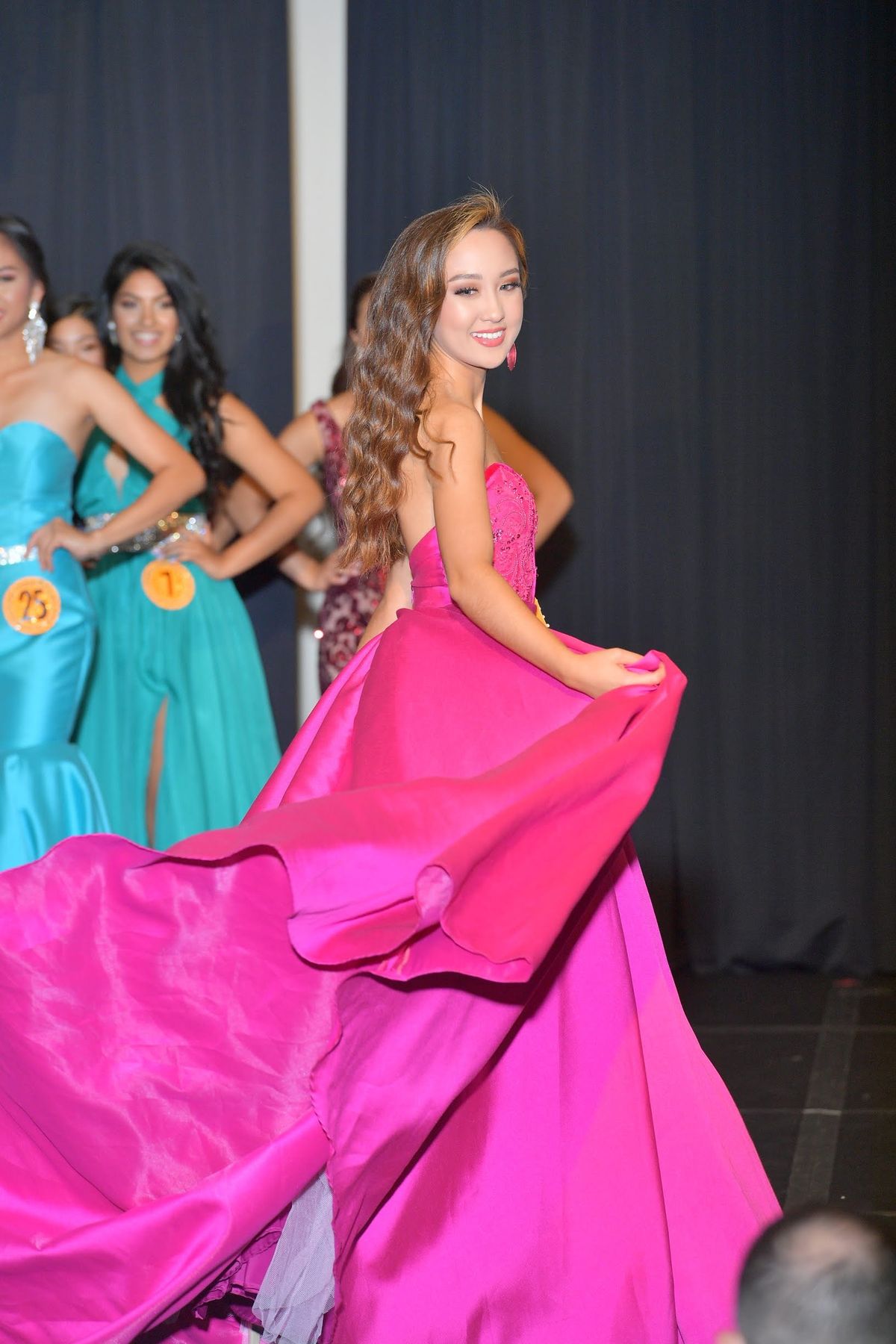 Size 0 Prom Strapless Hot Pink Ball Gown on Queenly