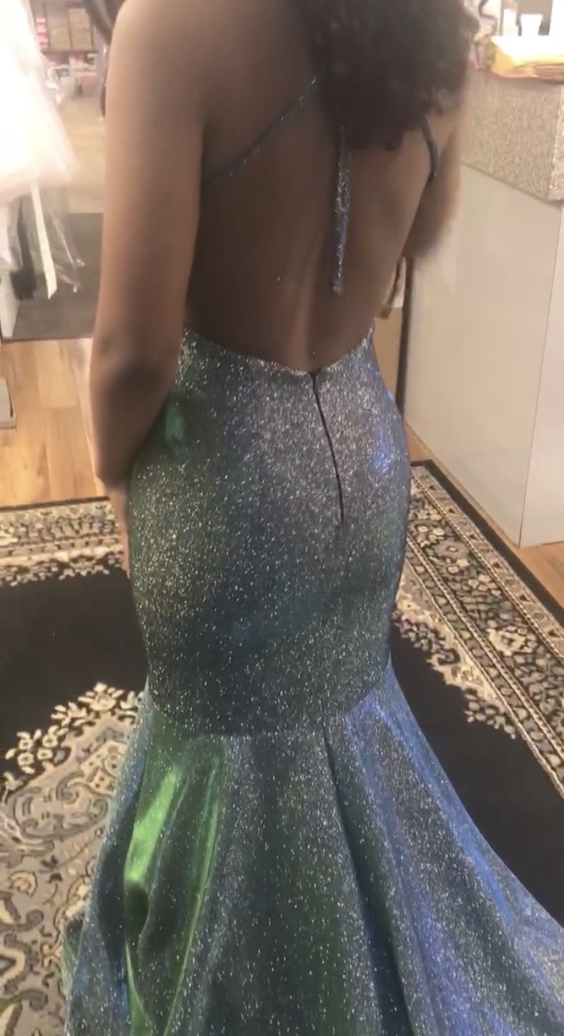 Size 0 Prom Multicolor Mermaid Dress on Queenly