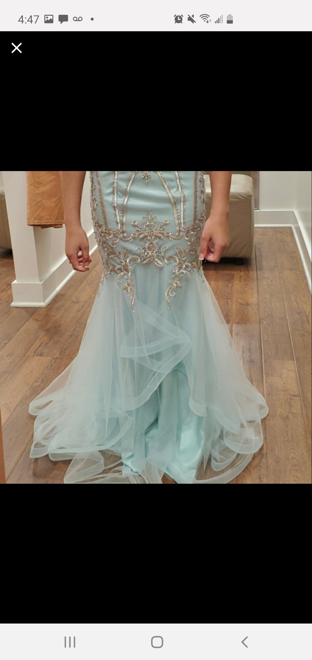 Dave and Johnny Size 0 Prom Strapless Light Blue Mermaid Dress on Queenly