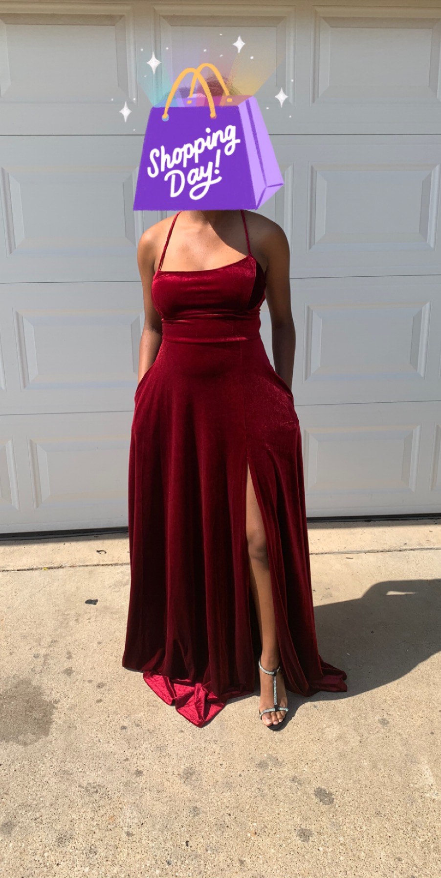 Size 4 Prom Lace Burgundy Red Side Slit Dress on Queenly