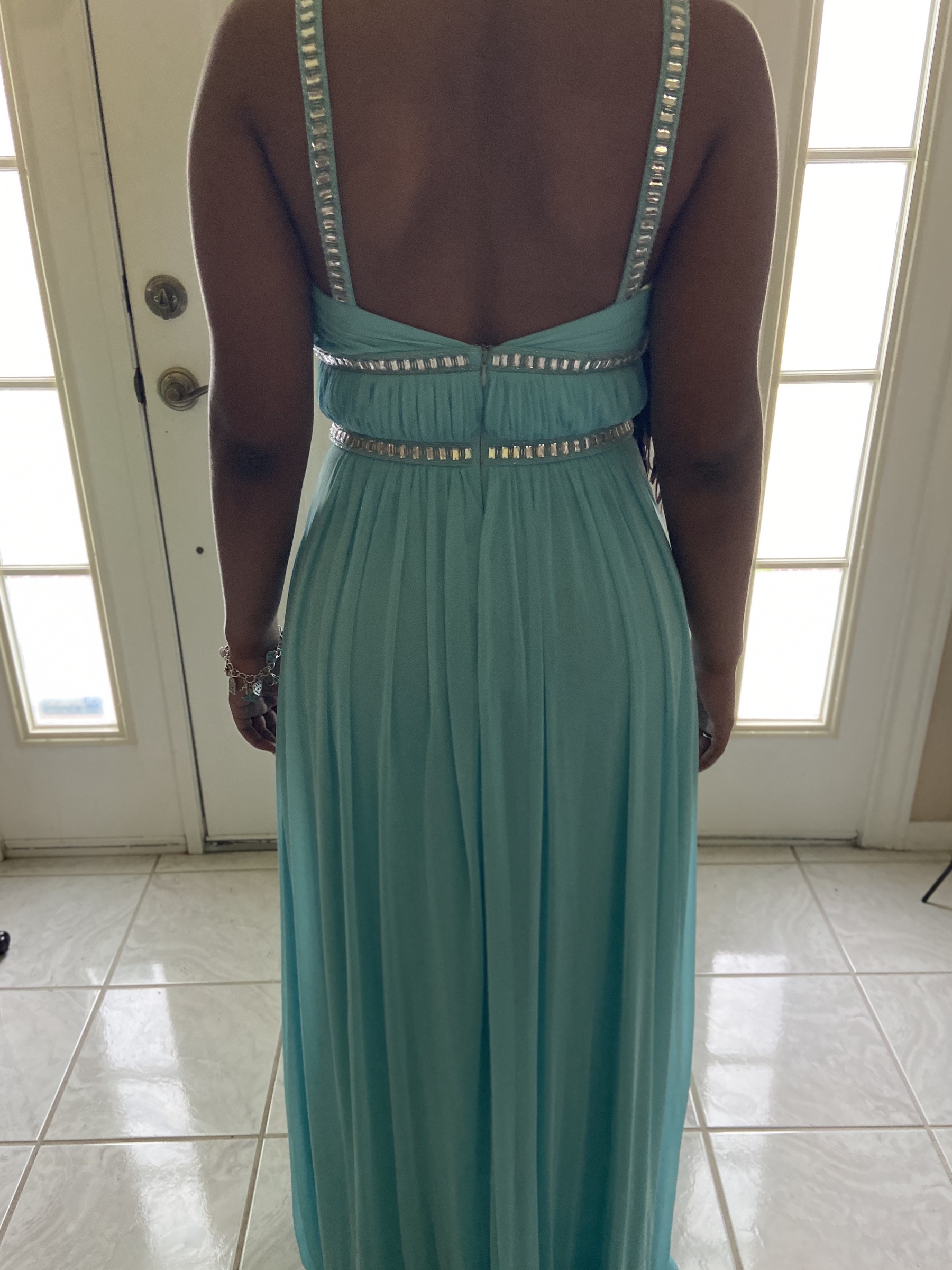 Joanna Chen Size 2 Prom Light Blue Floor Length Maxi on Queenly