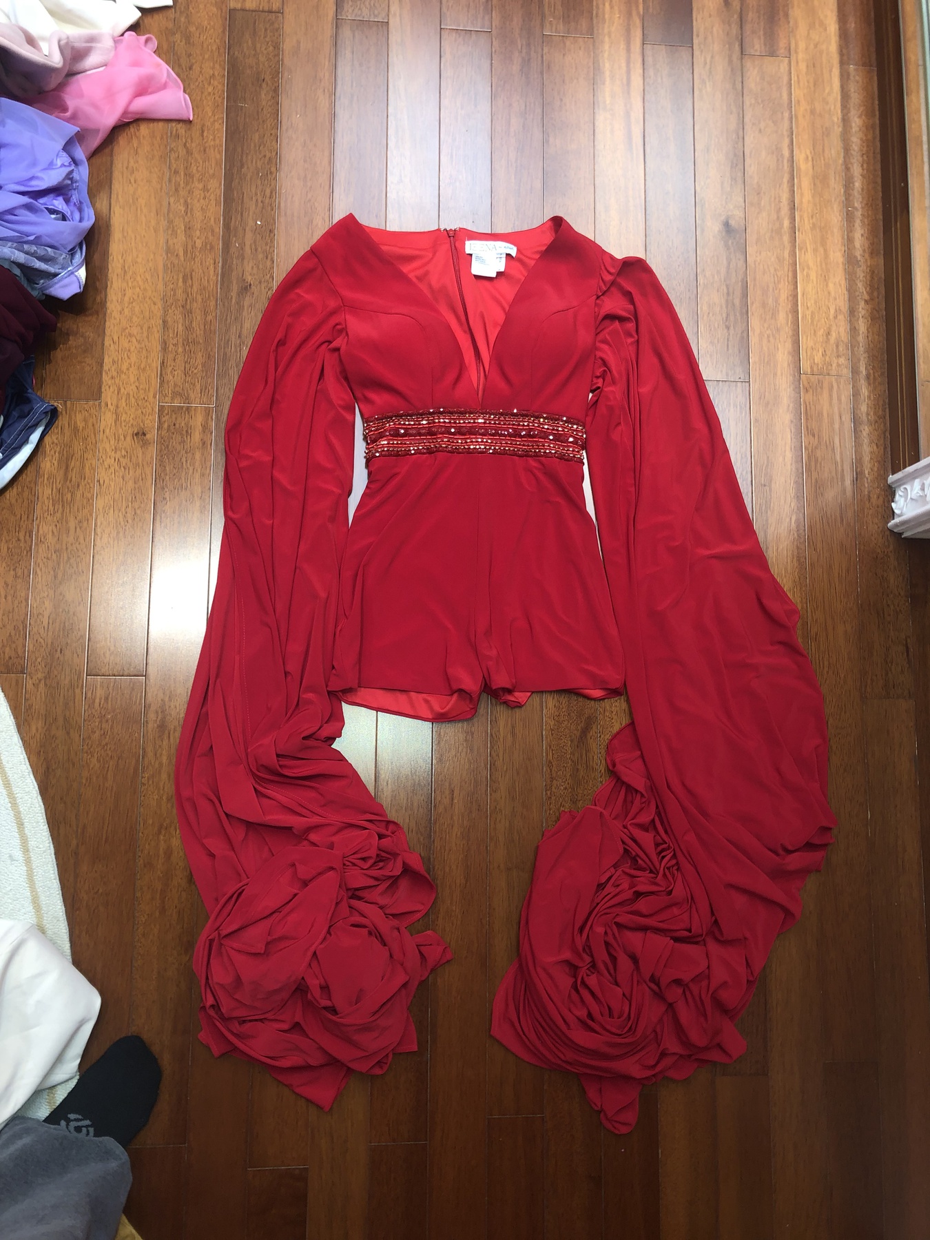 Size 2 Pageant Red Dress With Train on Queenly
