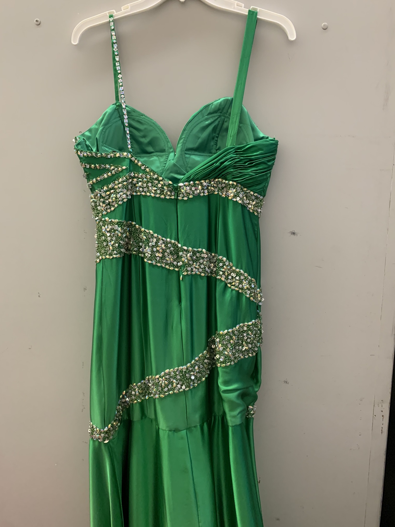 Johnathan Kayne Size 12 Prom Green Side Slit Dress on Queenly