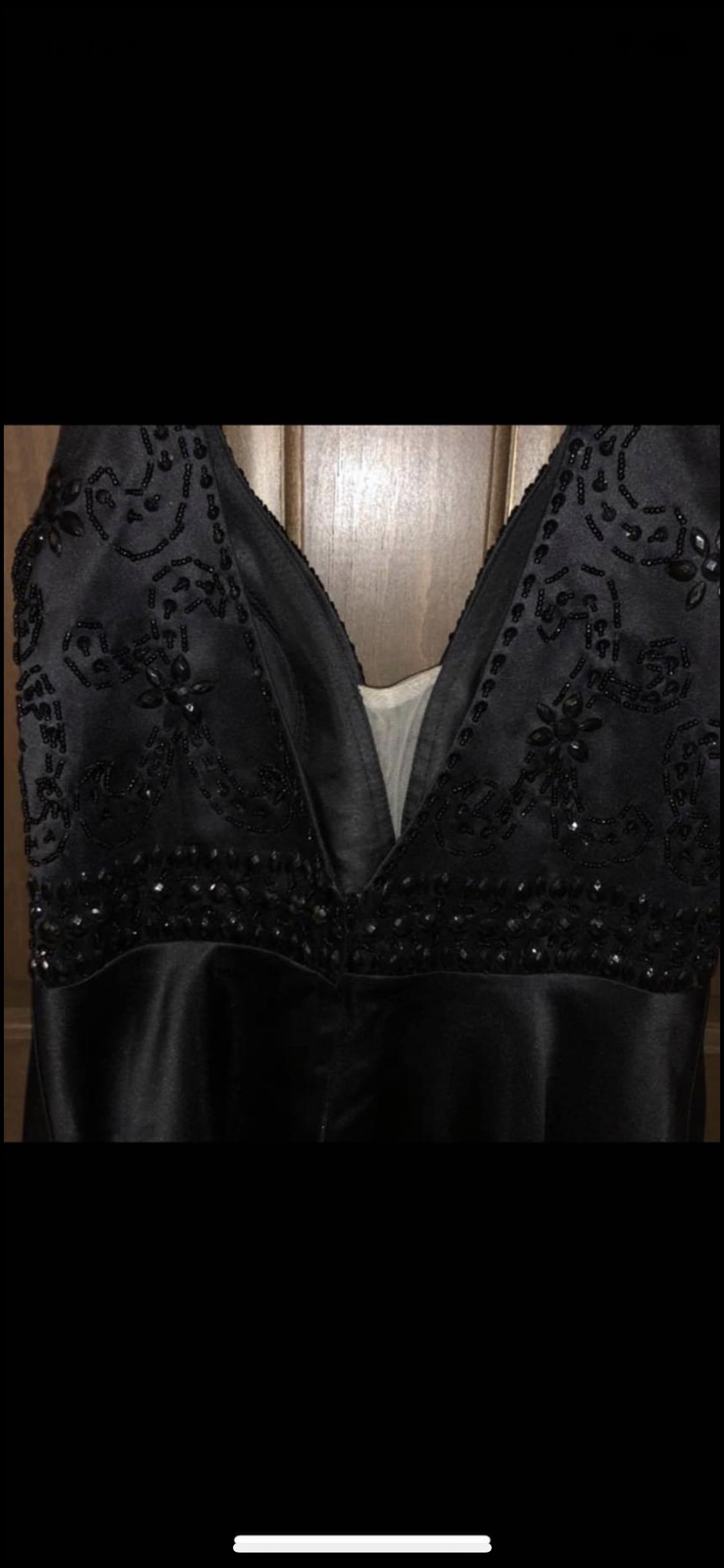 MoriLee Size 10 Homecoming Plunge Black Cocktail Dress on Queenly