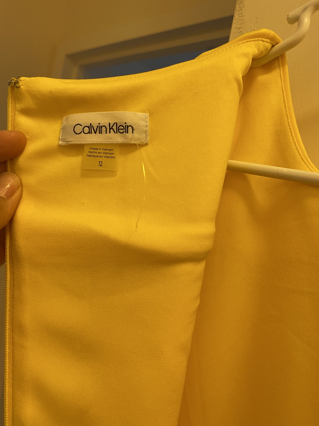 Calvin Klein Size 12 Pageant Interview Yellow Cocktail Dress on Queenly