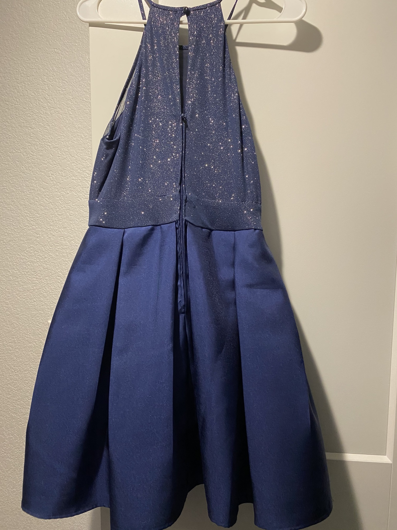 Teeze Me Size 10 Homecoming Halter Navy Blue A-line Dress on Queenly