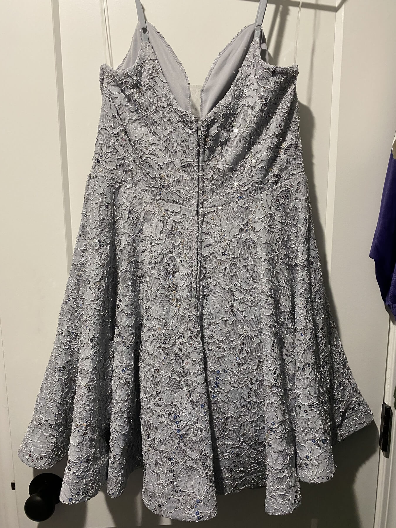 Speechless Size 12 Silver A-line Dress on Queenly