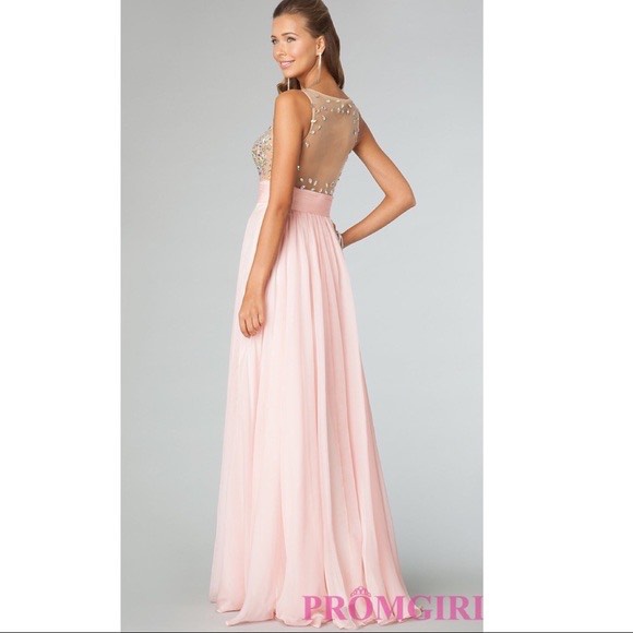 Size 0 Bridesmaid Sequined Light Pink Floor Length Maxi on Queenly