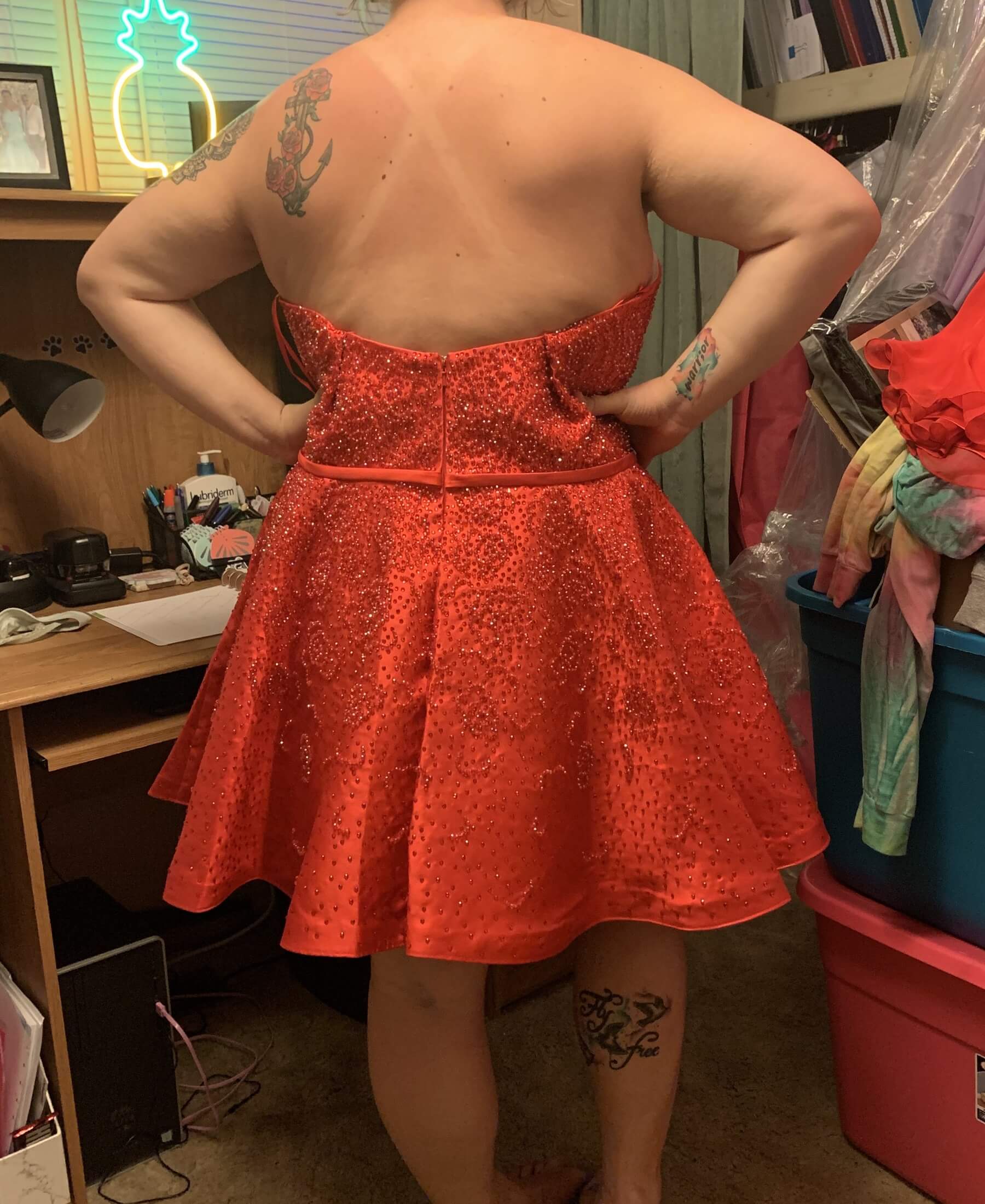 Splash Plus Size 24 Homecoming Strapless Red Cocktail Dress on Queenly