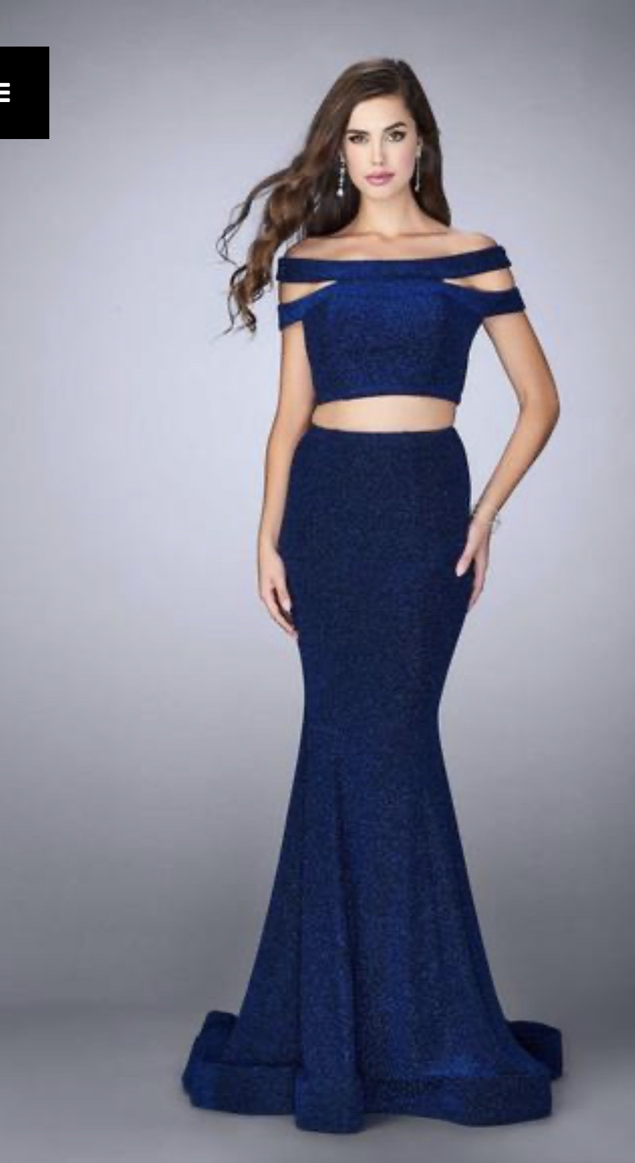 La Femme Size 0 Blue Mermaid Dress on Queenly