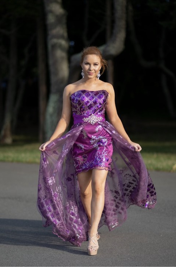 Size 6 Prom Satin Purple Cocktail Dress on Queenly