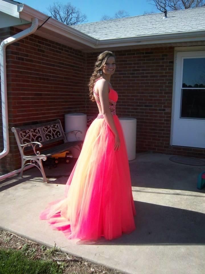 Jovani Size 0 Prom Orange Ball Gown on Queenly