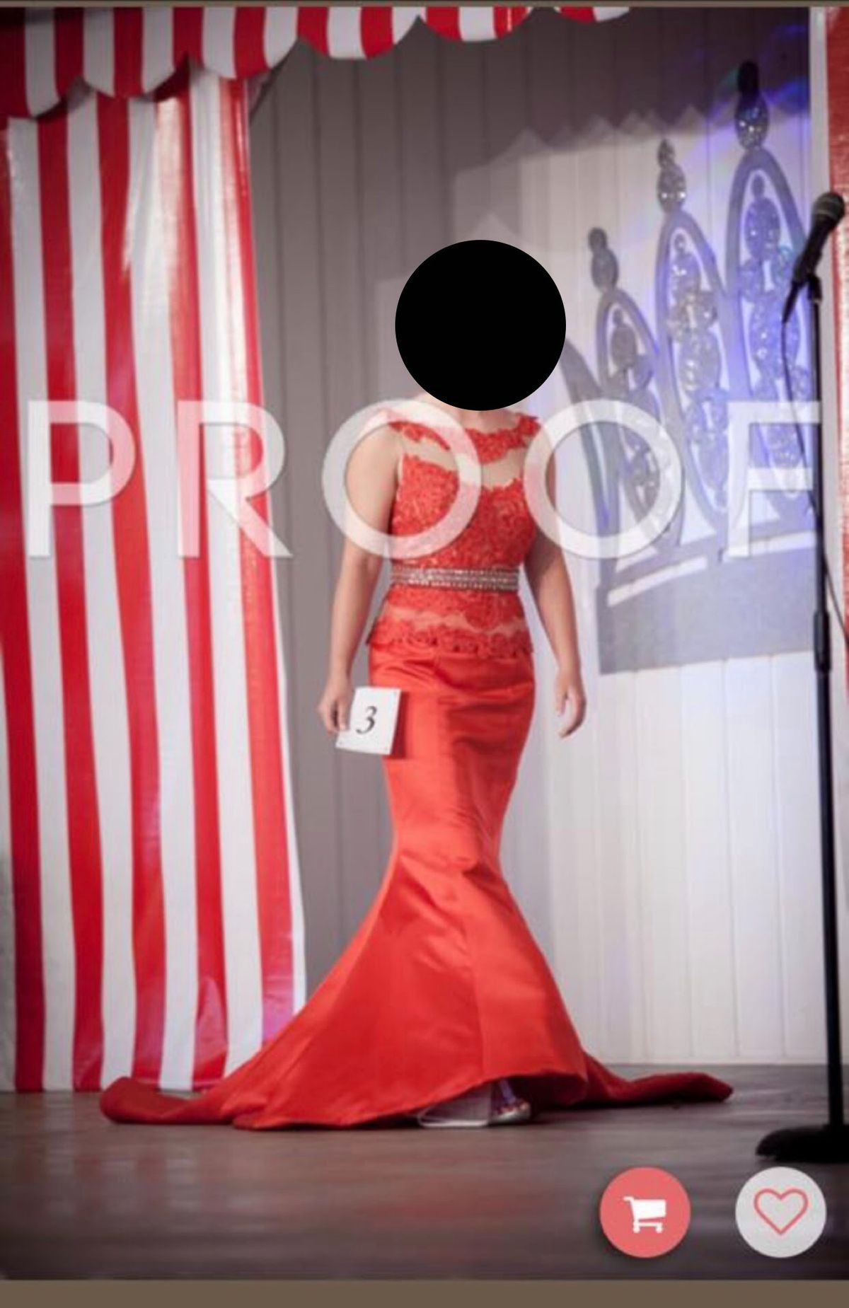 Size 2 Prom Satin Red Mermaid Dress on Queenly