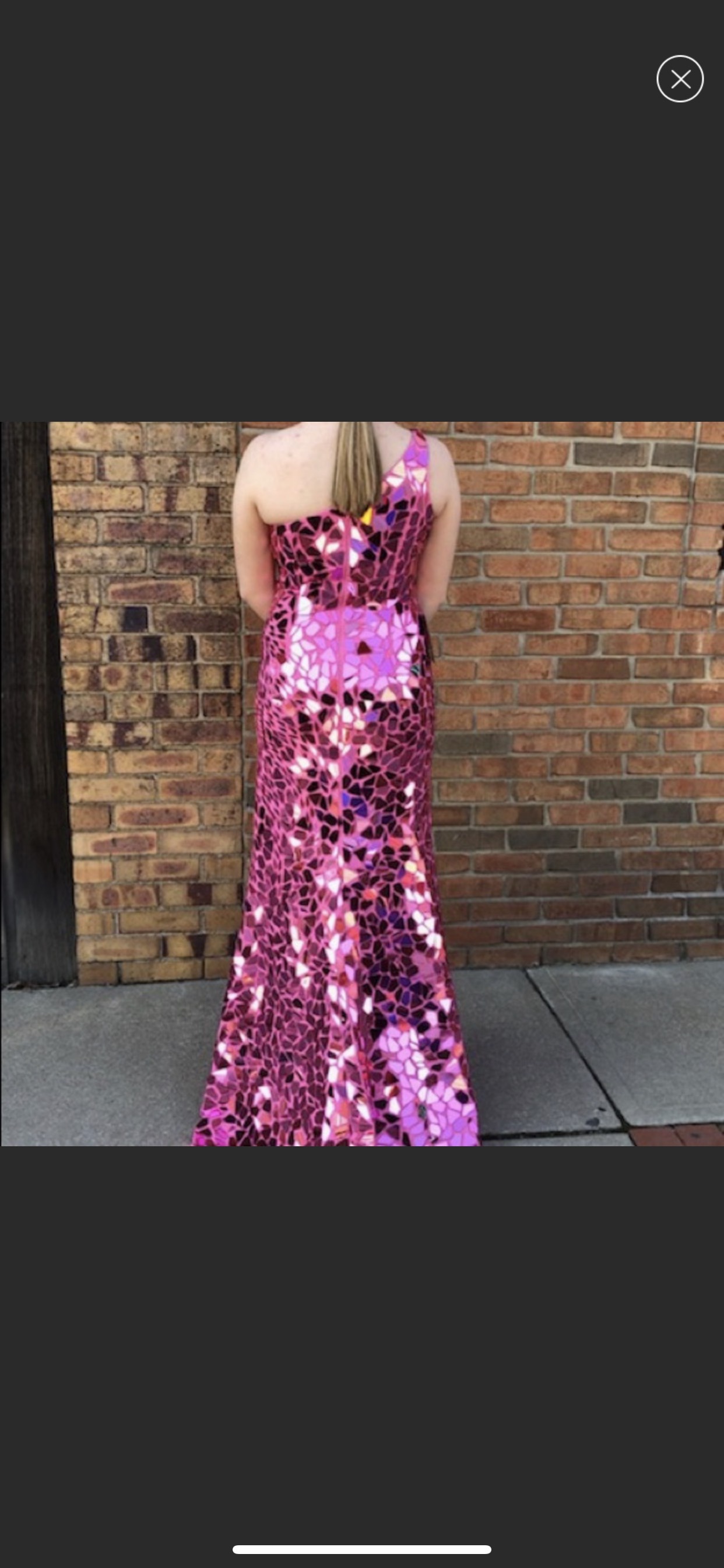Sherri Hill Size 4 Prom One Shoulder Sequined Hot Pink Floor Length Maxi on Queenly