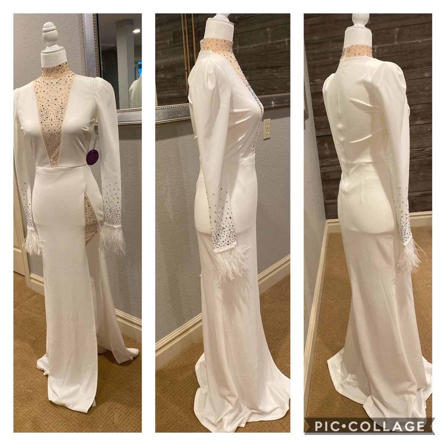 White Size 2 Straight Dress on Queenly