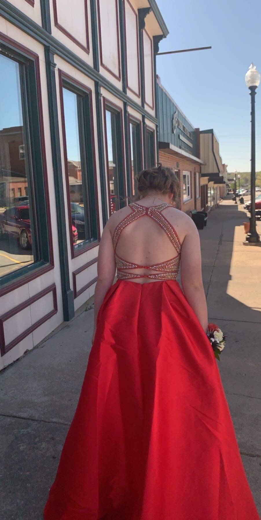 Camille La Vie Size 4 Prom Red Ball Gown on Queenly