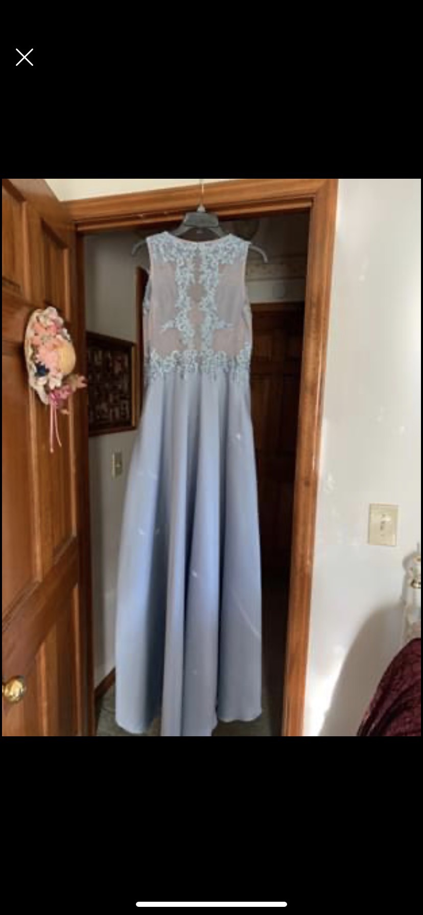 Size 10 Prom Blue Side Slit Dress on Queenly